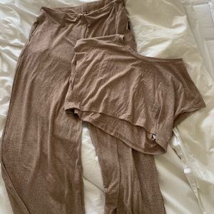 Cozy, tan two piece set